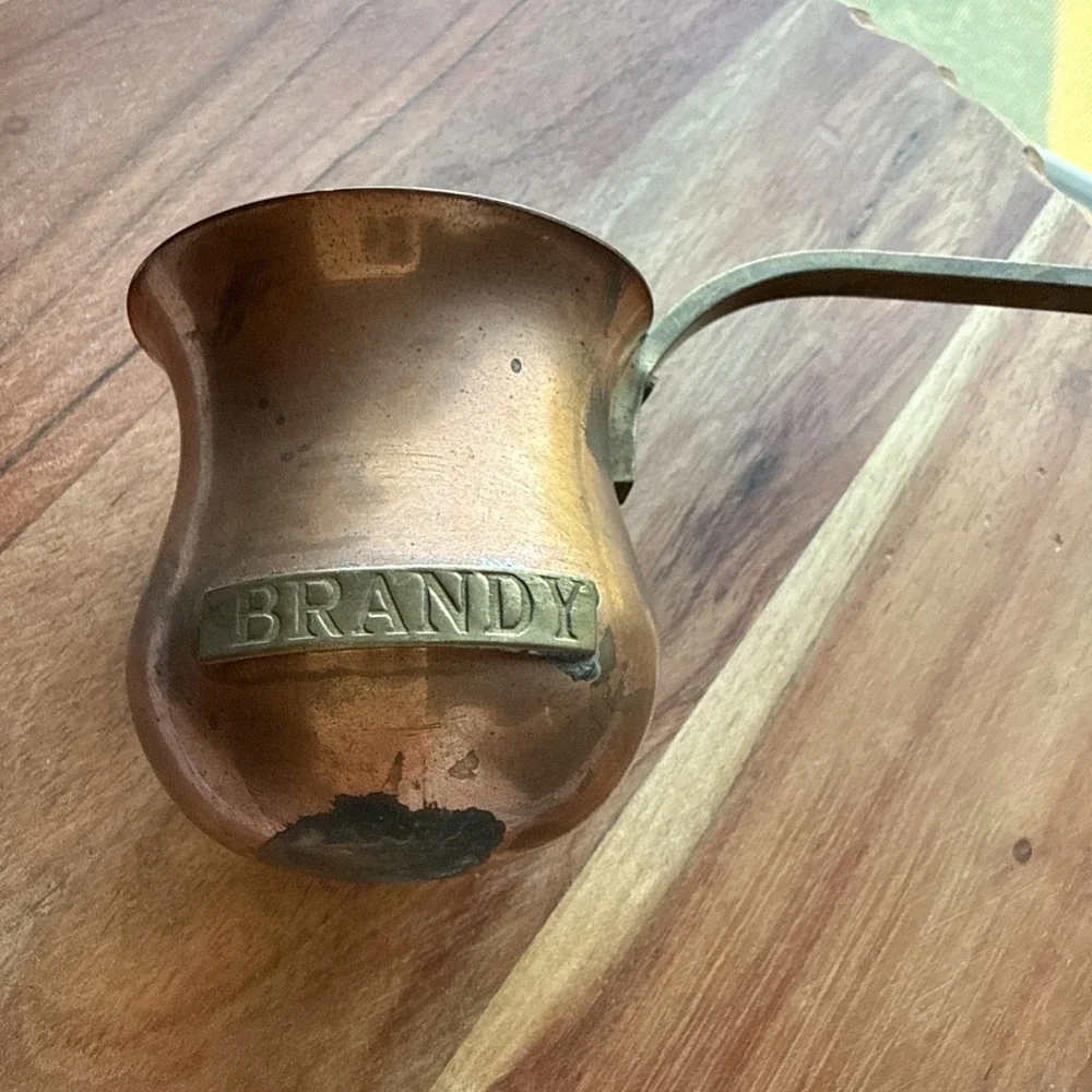 VTG Copper Brass Brandy Ladle 14.5